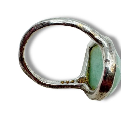 Milky Aquamarine Sterling Silver Teardrop Ring Size 8 Gemstone Jewelry - Picture 12 of 12